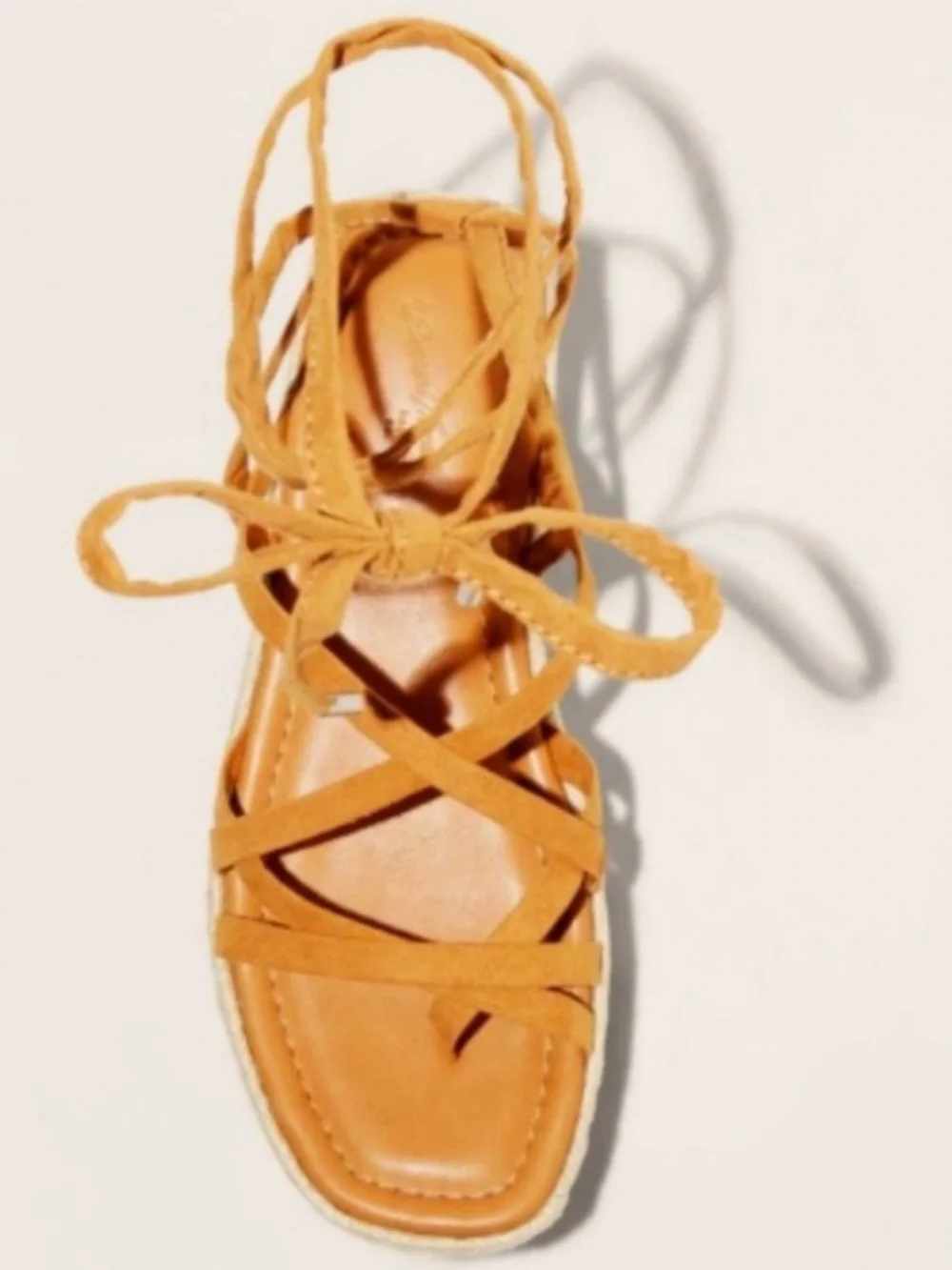 Universal Thread Tan Wrap-Tie Espadrille Platform Sandals